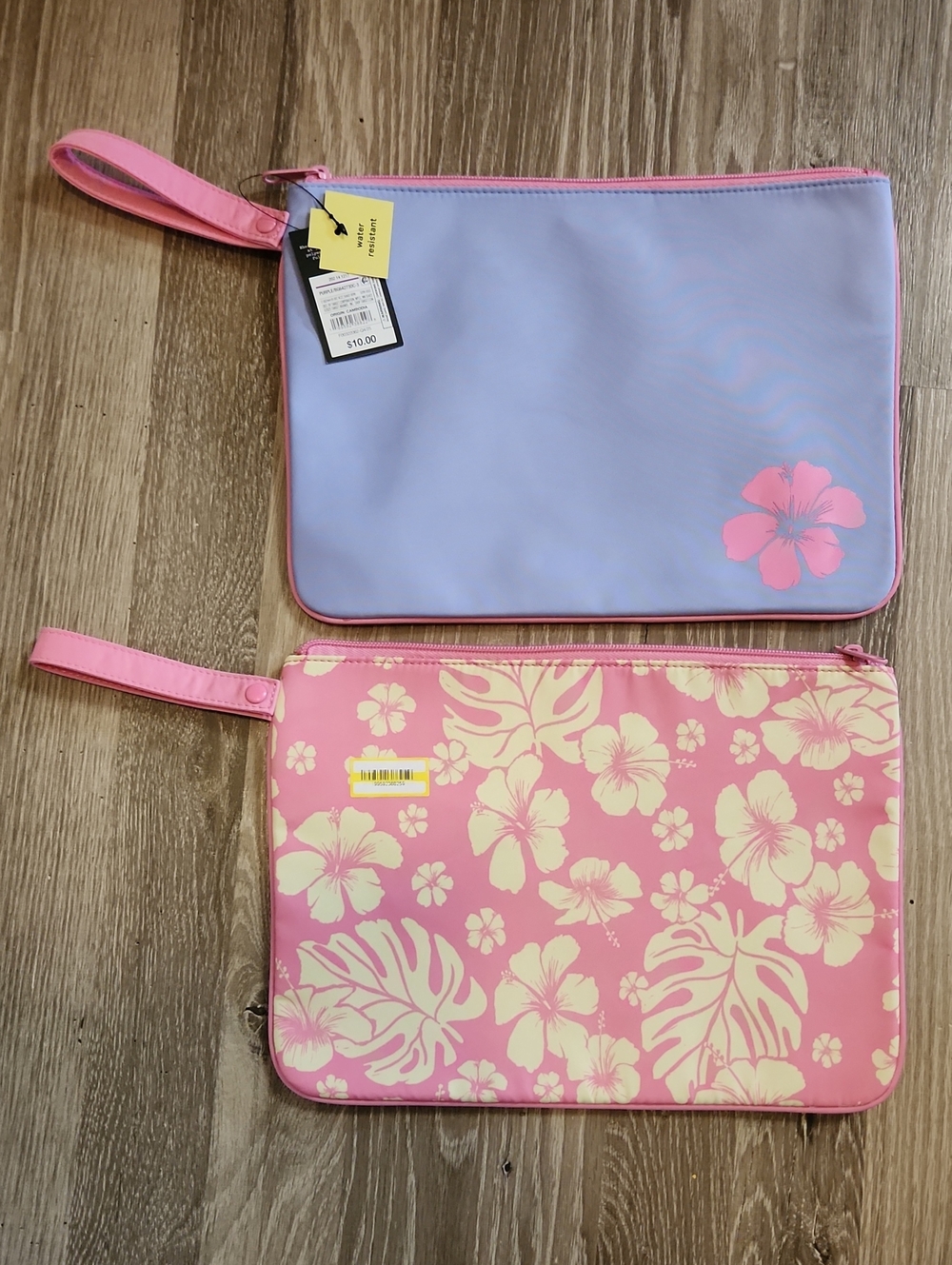 2 art class Water Resistant Pouches With Hibscus Print